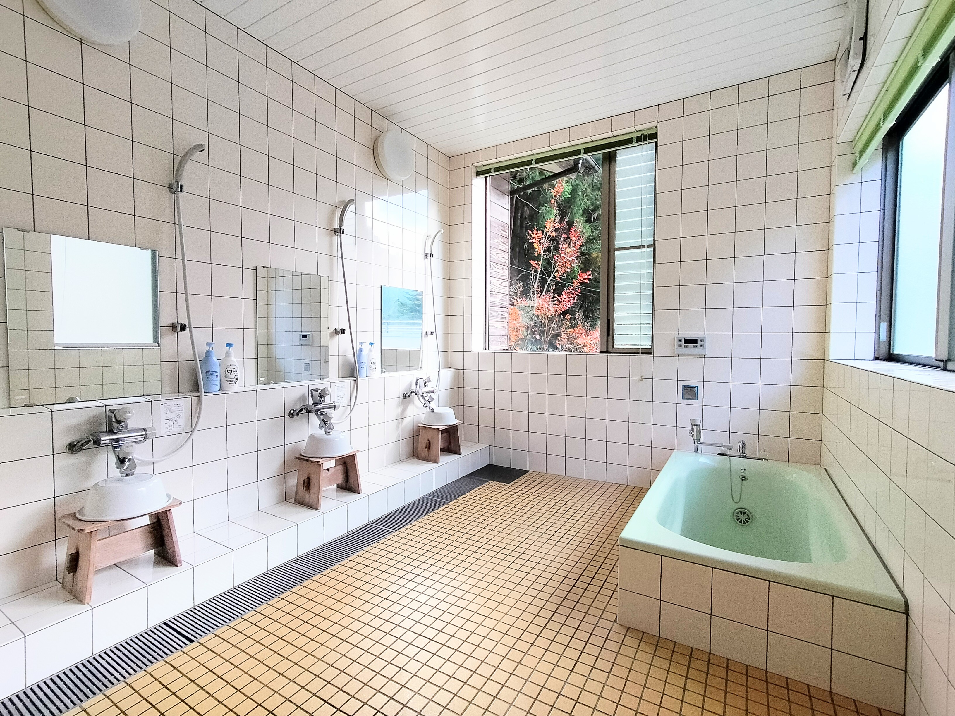 Shared shower room at Shimonanosato