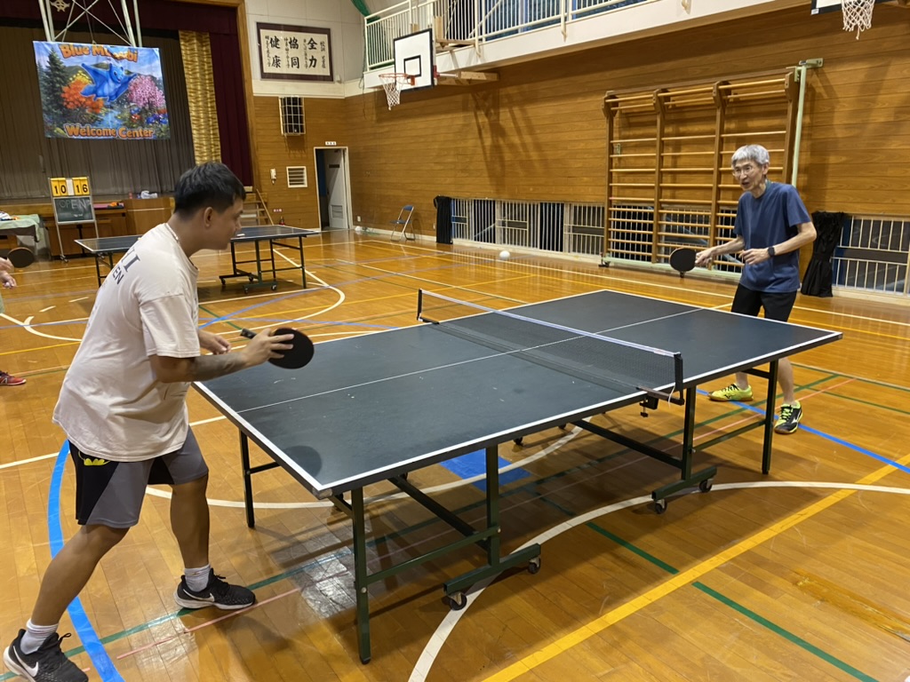 Ping pong activity at Shimonanosato