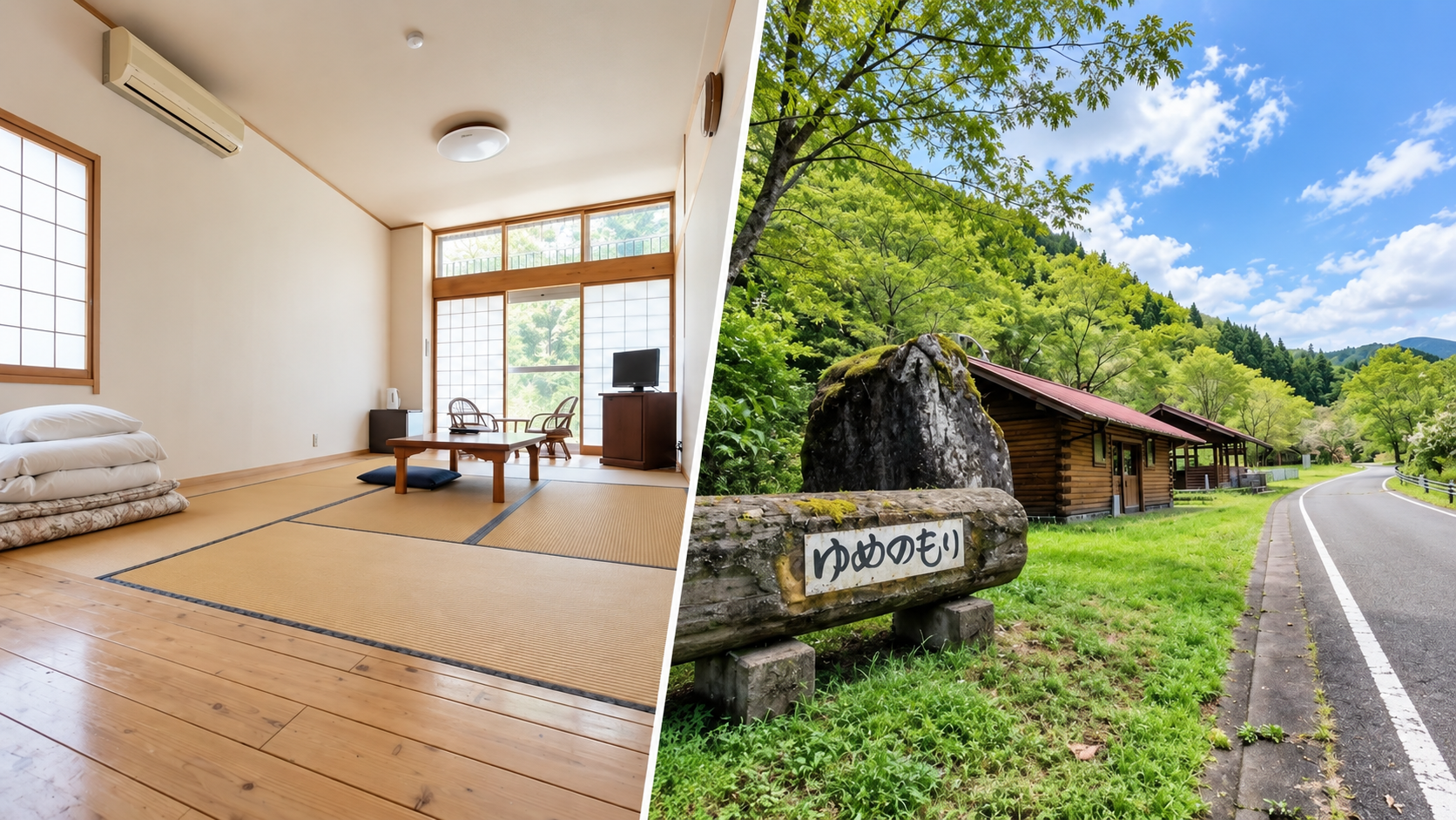 Japanese-style school accommodation and Yumenomori Campground